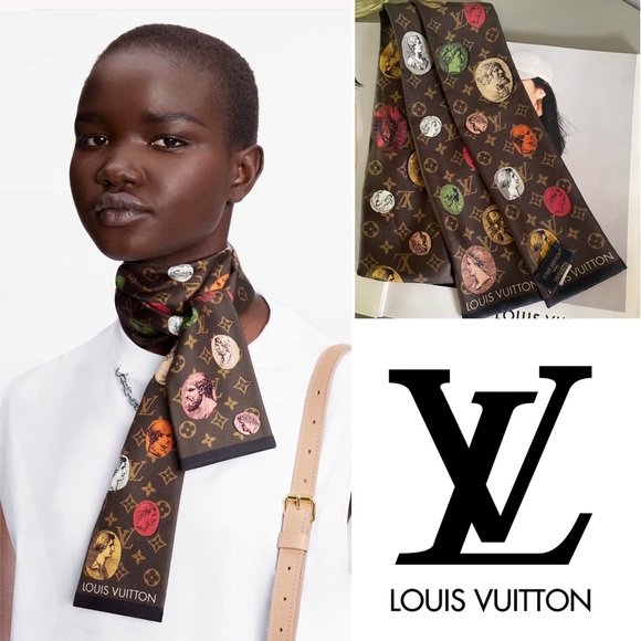 RARE Louis Vuitton Twilly Bandeau Fornasetti Greco Roman Design - Picture 1 of 9
